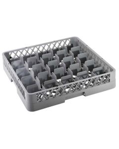 Omcan 25 Compartment Glass Rack - Gray