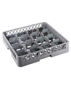 Omcan 16 Compartment Glass Rack - Gray
