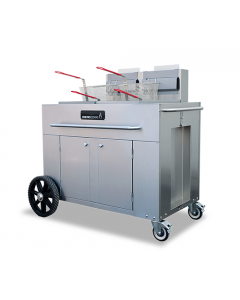 Omcan Double Tank Propane Outdoor Portable Fryer 93 000 BTU