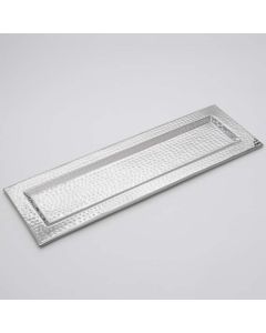 American Metalcraft 23-3/4" x 7-1/2" Hammered Rectangle Tray HMRT247