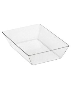Delfin 12" x 9" x 1.75" Clear Rectangular Basket Liner BKL-129-04TG