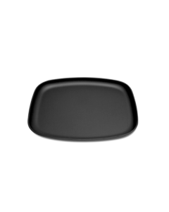 Delfin 12" x 12" x 1" Black Matte Square Tray SPSQ-12-10DP