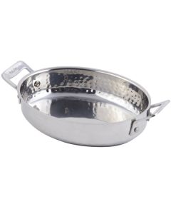 Bon Chef Cucina Hammered Finish Oval Au gratin 60020HF