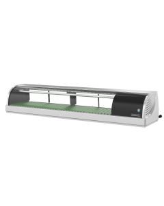 Hoshizaki HNC-150BA-R-SLH Curved Glass Refrigerated Sushi Display Case 59.1" - Right Side Compressor, Half Glass Doors