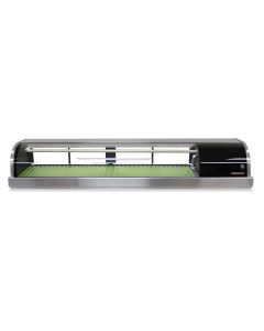 Hoshizaki HNC-210BA-R-SLH Curved Glass Refrigerated Sushi Display Case 82.7" - Right Side Compressor, Half Glass Doors