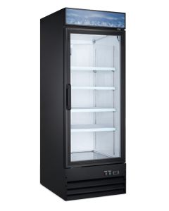 Aurora 29" Black Single Glass Door Refrigerator - 640L