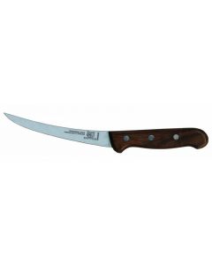 Omcan 17632 6" Curved Boning Knife with Rosewood Handle