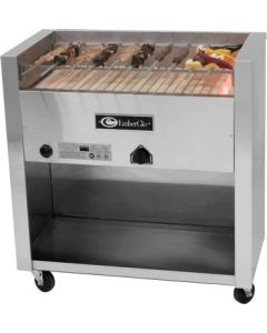 EmberGlo 25WF-Kabob 36" Floor Open Hearth, Open Front Charbroiler - Natural Gas