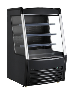 Omcan 36" Open Refrigerated Display Case 390 L - Black