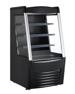 Omcan 28" Open Refrigerated Display Case 260 L - Black