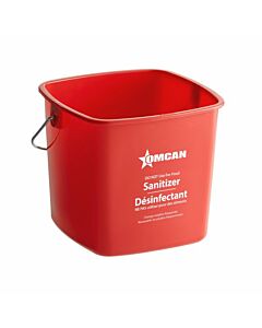 Omcan 6-Qt. Cleaning and Sanitizing Pail - Red