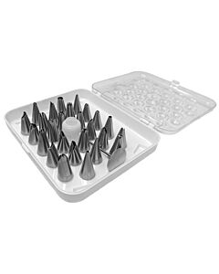 Omcan 26 Sets of Seamless Stainless Steel Cake Decorating