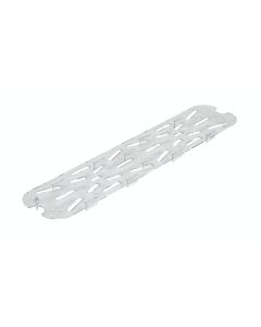 Cambro 20LPCWD Food Pan - Camwear - Polycarbonate - Clear - Drain Shelf - 1/2 Size Long  Case Pack 6