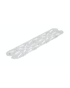 Cambro 20LPCWD Food Pan - Camwear - Polycarbonate - Clear - Drain Shelf - 1/2 Size Long