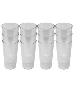 Omcan 80348 20 oz Clear Pebbled Tumblers - per 12 pcs