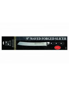 Omcan 9" Forged Slicer With Waved Edge - Anton Series, Retail Pack