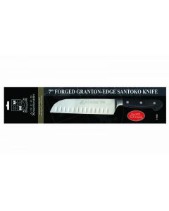 Omcan 7" Forged Santoku Knife with Granton Edge - Anton Series