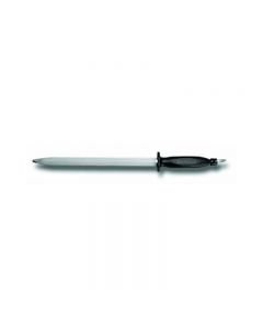Omcan 10" Oval Sharpening Steel, Black Handle