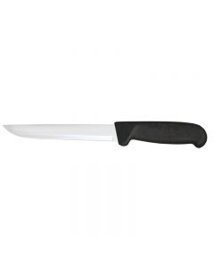 Omcan 6" Straight Boning Knife, Black, Precision