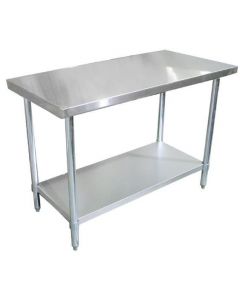 Zanduco Stainless Steel Worktable 24" X 24" with undershelf - Standard