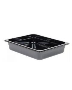 Cambro 22CW110 Camwear Black Food Pan 1/2 Size - 10" X 12" X 2.5"
