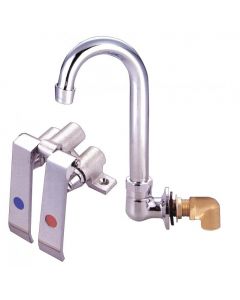 Omcan Knee Valve Assembly and Gooseneck Faucet