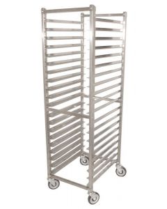 Omcan Stainless Steel Square Flat Top Pan Rack with 20 Slides and 3" Spacing