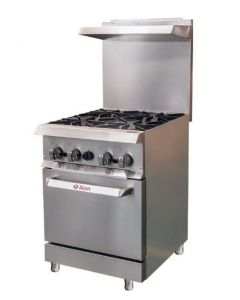 Ikon IR-4-24 24" 4 Burner Commercial Gas Range