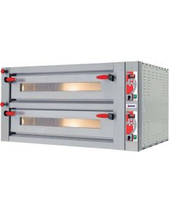 Omcan 18 kW Fuoco Series Pizza Oven with Double Chamber and Digital Display