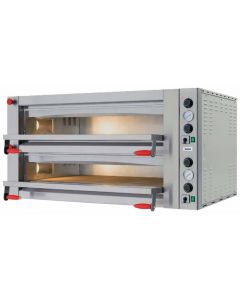 Omcan 13.2 kW Fuoco Series Pizza Oven with Double Chamber and Mechanical Display