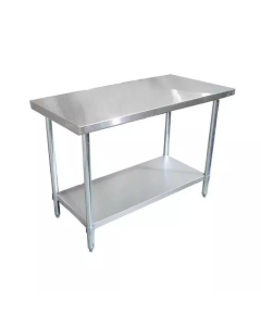 Zanduco 24" Depth Stainless Steel Standard Worktable with Undershelf