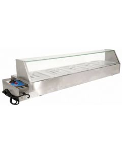 Omcan 1.8-kW Bain Marie with 5 Half-size Pans