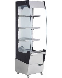 Omcan Open Heated Floor Display Warmer with 7.8 Cu. Ft Capacity