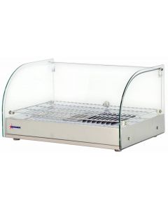 Omcan 22" Display Warmer with Front Curved Glass and 1 Rear Door