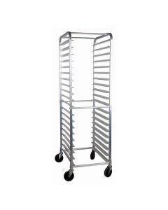 Omcan Aluminum Heavy-Duty Curved Top Pan Rack with 20 slides and 3" spacing