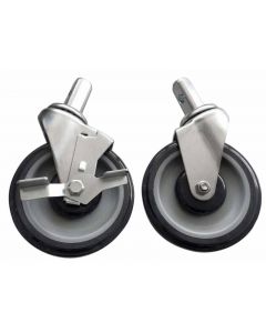 Zanduco 5" Middle Duty Bun Pan and Lug Rack Casters