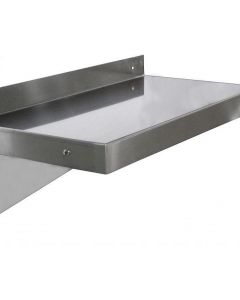 Zanduco 12" x 72" Stainless Steel Solid Wall Shelf, Heavy Duty