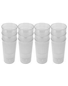 Omcan 80352 32 oz Clear Pebbled Tumblers - per 12 pcs
