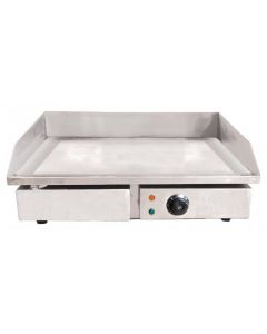 Omcan 22" Stainless Steel Griddle with Smooth Surface - 3 kW