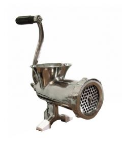 Omcan Manual Stainless Steel Meat Grinder #10 - Clamp Style