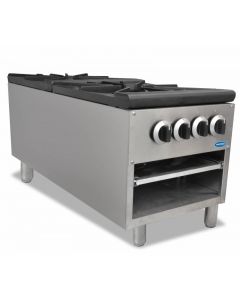 Zanduco Dual Burner Stock Pot Range 200,000 BTU - Natural Gas with LP Conversion Kit