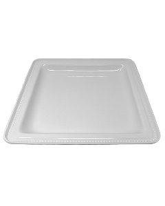Delfin 12" x 12" x 1" White Square Madison Tray TSQ-12BD-28