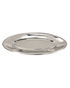 Bon Chef 21 1/4" x 8 3/4" x 1 1/2" Stainless Steel Oval Fish Platter 5218