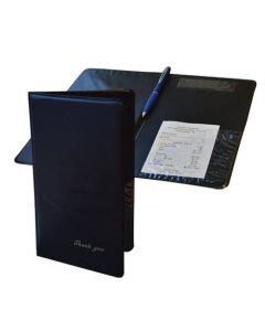 Omcan Black Check Holder with Credit Card Receptacle