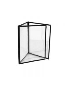 Omcan Triple-Fold Menu Holder - Black 9.25" x 11.75" 39798