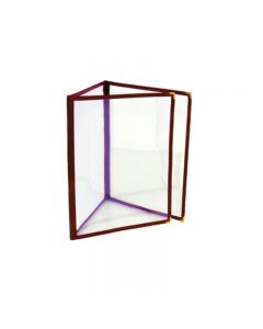 Omcan Triple-Fold Menu Holder - Red 9.25" x 11.75" 39800