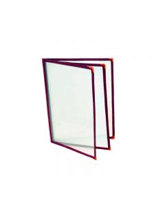 Omcan Three Page Menu Holder - Red 9.25" x 11.75" 39804