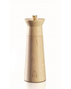 Omcan 15cm Light Beech Wood Salt Mill - Solid