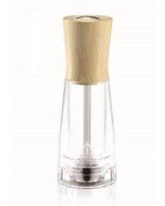 Omcan 15cm Light Beech Wood Salt Mill