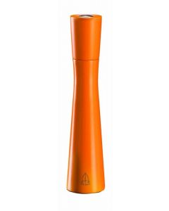 Omcan 26cm Orange Italian Beech Wood Pepper Mill